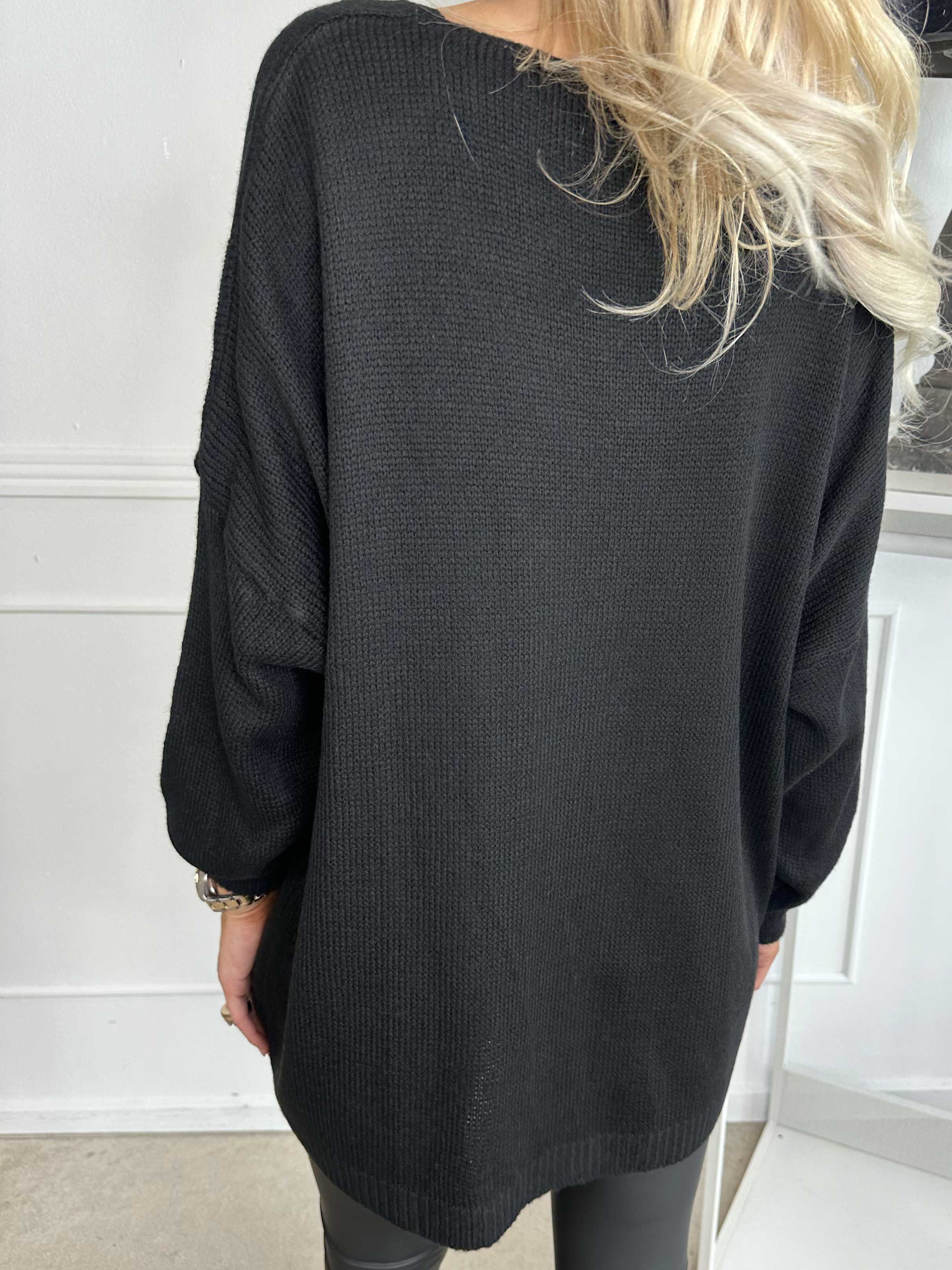 Omaria - Strikbluse med fyrværkeri på